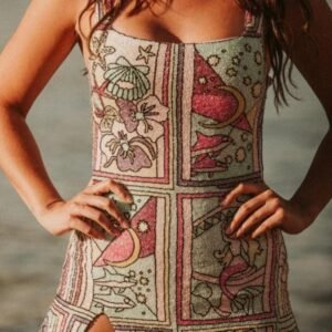 Talia Hand Beaded Multi-Coloured Crystal Party Dress